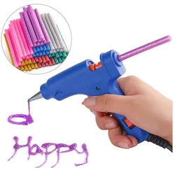 Bâtons de colle thermofusible colorés 7mm, 70 pièces, paillettes assorties, professionnels pour la réparation artisanale de pistolet à colle électrique 