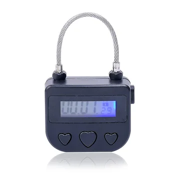 

Men Bondage Time Lock USB Women Rechargeable Couple Switch Padlock Black Adult Game Cable 5V