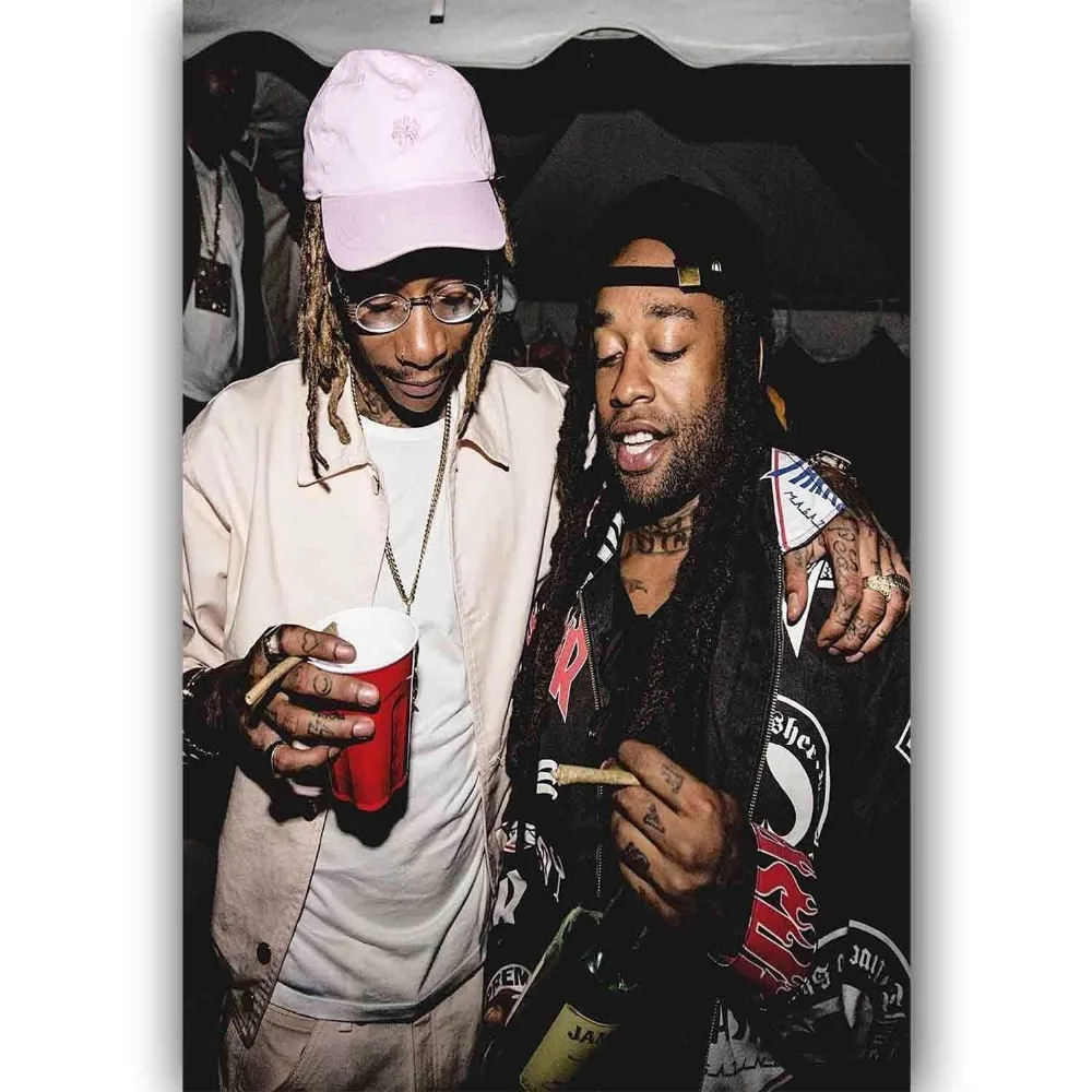 New Ty Dolla $ign & Wiz Khalifa Custom Rap-Silk Art Poster Wall Sicker Decoration Gift