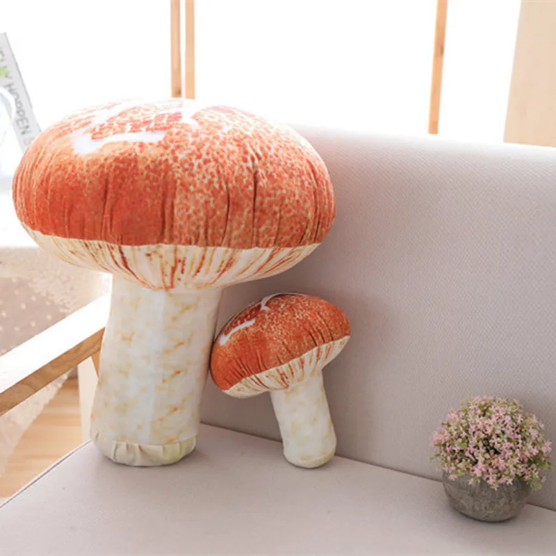 Simulation Mushroom Hairstyle Food Pillow Plush Sofa Bedroom Waist Cushion Imitation Stuffed Toys For Spoof Funny Christmas Gift
