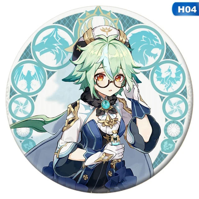 Free Shipping 58mm Online Game Genshin Impact Brooch Pin Cosplay Badge Accessories For Clothes Backpack Decoration gift H04