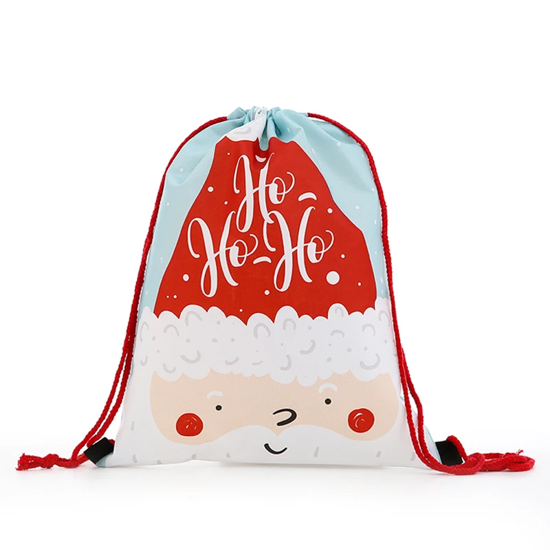 GC-6 new backpack fashion Women mini drawstring Christmas Backpack 3D printing travel softback bags men mochila drawstring bag Girs - Цвет: GC-6