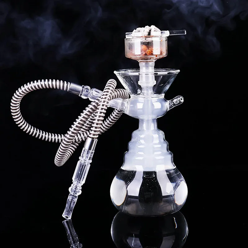 

supply transparent glass hookah set Acrylic Hookah Shisha smoke big Glass hookahs shisha narguile smoking water with Led Light
