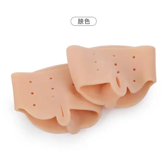 1 Pair Silicone Forefoot Pad Toe Separator For Bunion Overlapped Toes Correction Preventing Blisters Corn Calluses Foot Care skin tone