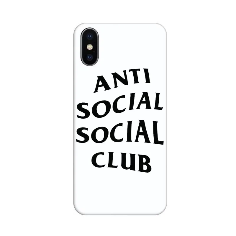 ASSC анти Social Club Логотип Новый мягкий чехол для iPhone 7 7Plus 8 8Plus 6 6s Plus X Xs Max XR 5s 5 SE чехлы