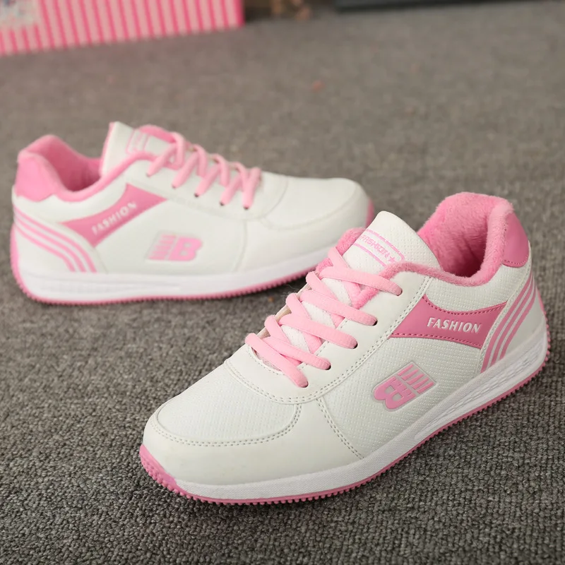 

Autumn And Winter New Style WOMEN'S Shoes Leather plus Velvet Women's Sports Footwear Light Flat Running Shoes Cortez WOMEN'S Sh