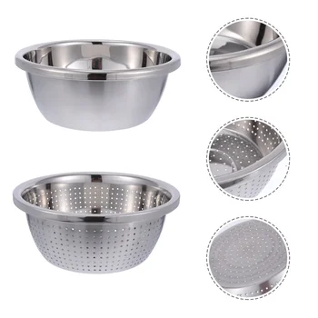 

2Pcs Basin Premium Durable Practical Multipurpose Drying Basin Fruit Vegetable Drainer Drying Basket for Restaurant