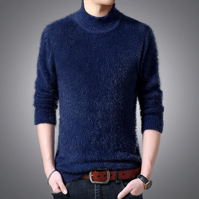 

Mens Turtleneck Sweaters Korean Clothes Fall Sweater 2019 Computer Knitted O-Neck Christmas Colorful Fashion Man Plus Size