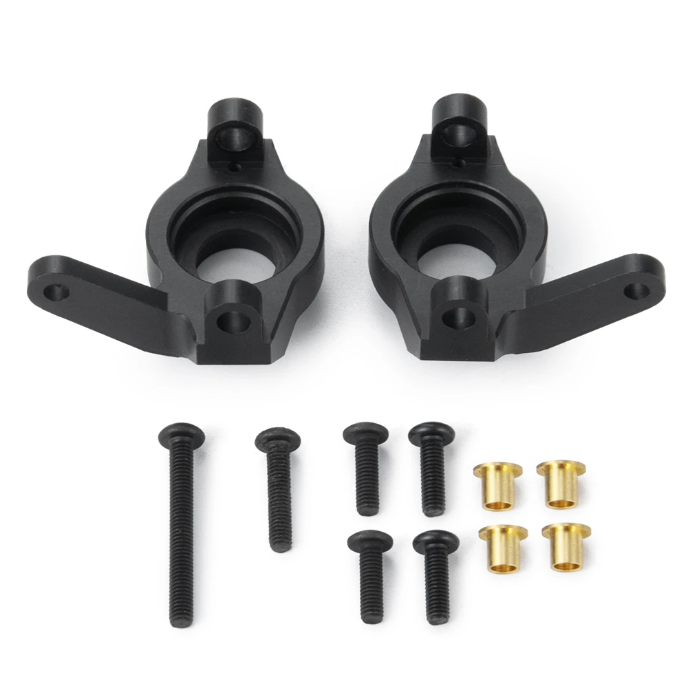 Axspeed 2 Pcs Set Aluminium Kemudi Depan Buku Buku Jari Hitam Untuk Axial Scx10 Ii Ax 1 10 Rc Crawler Parts Aksesoris Aliexpress