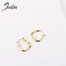 

Joolim High End PVD Plated Twisted Hoop Earring Irregular Earring Drop Shipping Supplier