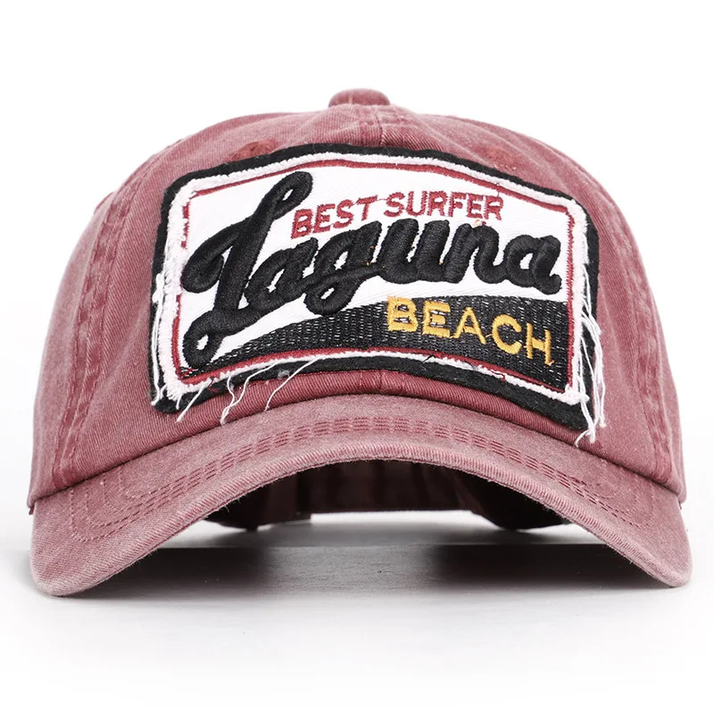 

Rushed The New 2019 Letters Beach Surfers Baseball Cap Washing Retro Supplement Han Edition Do Old Hip-hop Cotton
