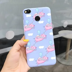 Silicone Soft TPU Slim Shockproof Phone Case Cover for Redmi 4X (Fly pig-c57)