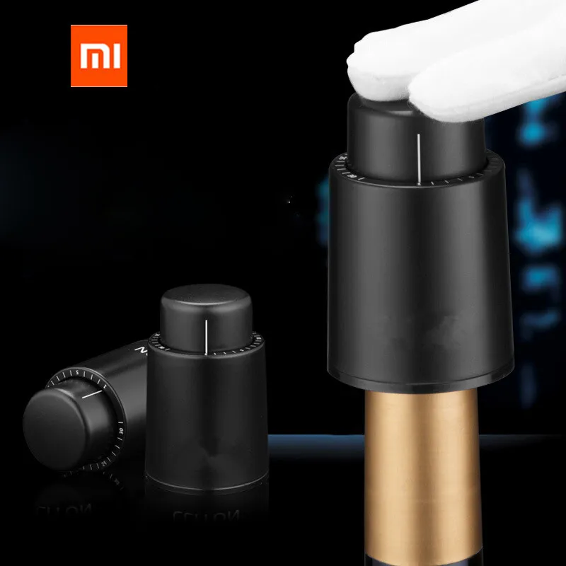 

XIAOMI Mijia Wine Stopper Stainless Bottle Stopper Sealed Storage Vacuum Memory Wine Stopper Wine Corks