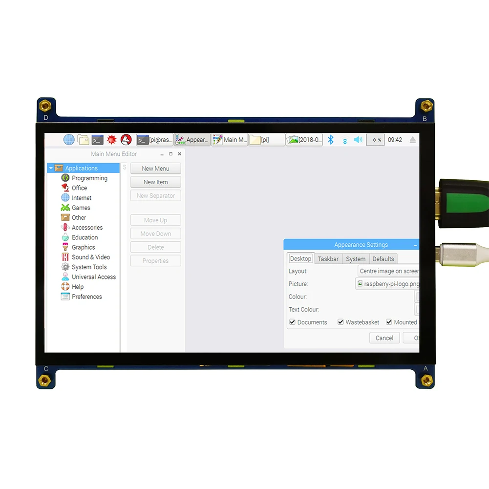 

7 Inch Capacitive LCD Screen Portable HDMI Touch Screen Monitor Module Display Durable High Resolution For Raspberry Pi IPS