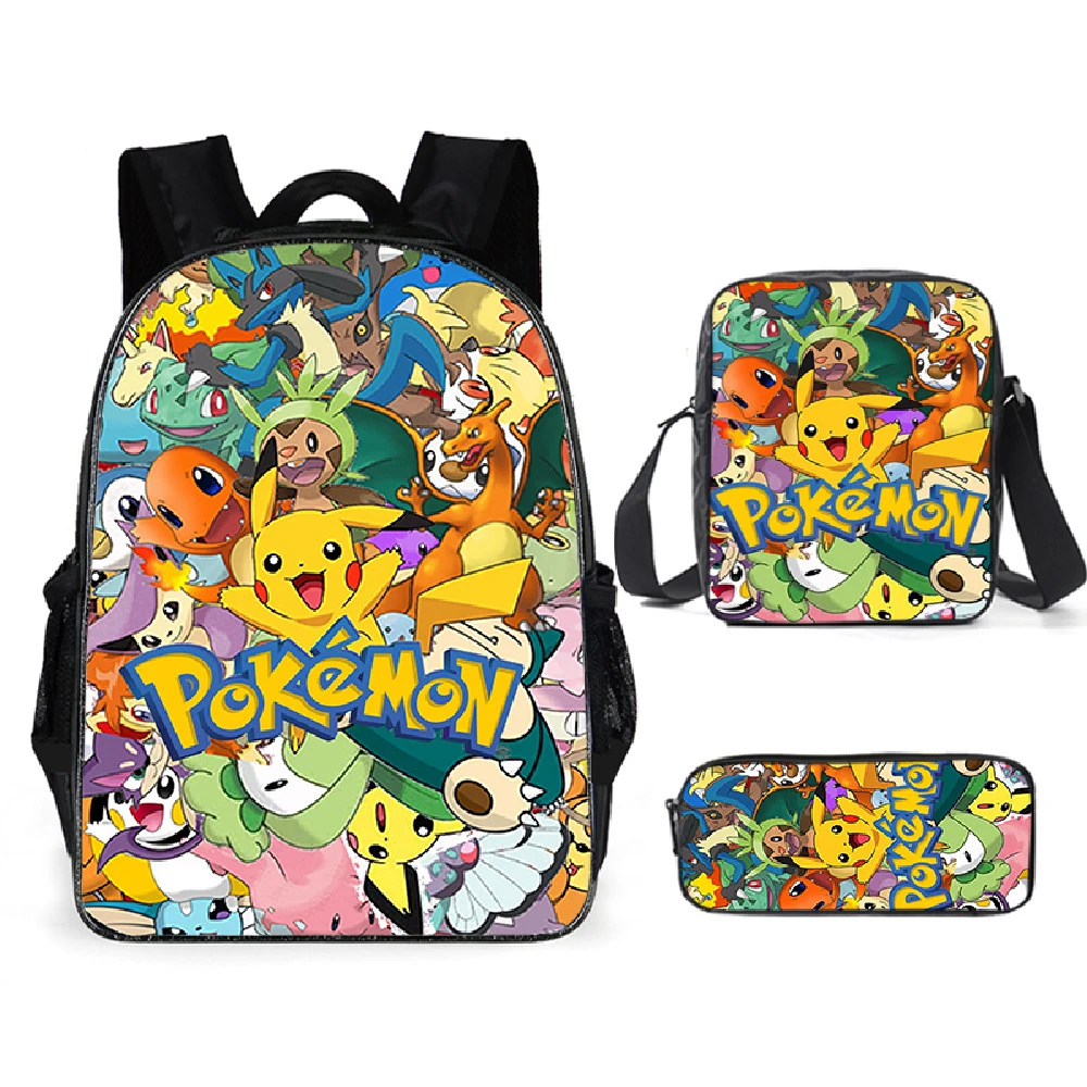 Mochila escolar de Pokémon de 16 pulgadas para niños, Pikachu escolar de  morral, estuche de lápices de dibujos animados, Bolsa Escolar de Anime  Kawaii, regalos para niños de alta calidad|Mochilas| - AliExpress