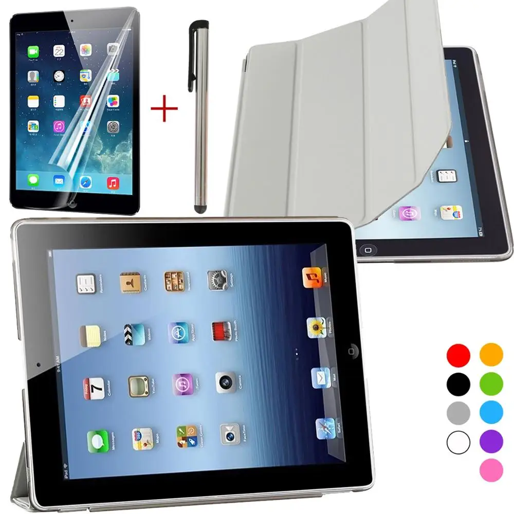 Gray Ультратонкий смарт-чехол для iPad Air 2 A1566/A1567 Магнитный чехол-подставка - Цвет: Gray