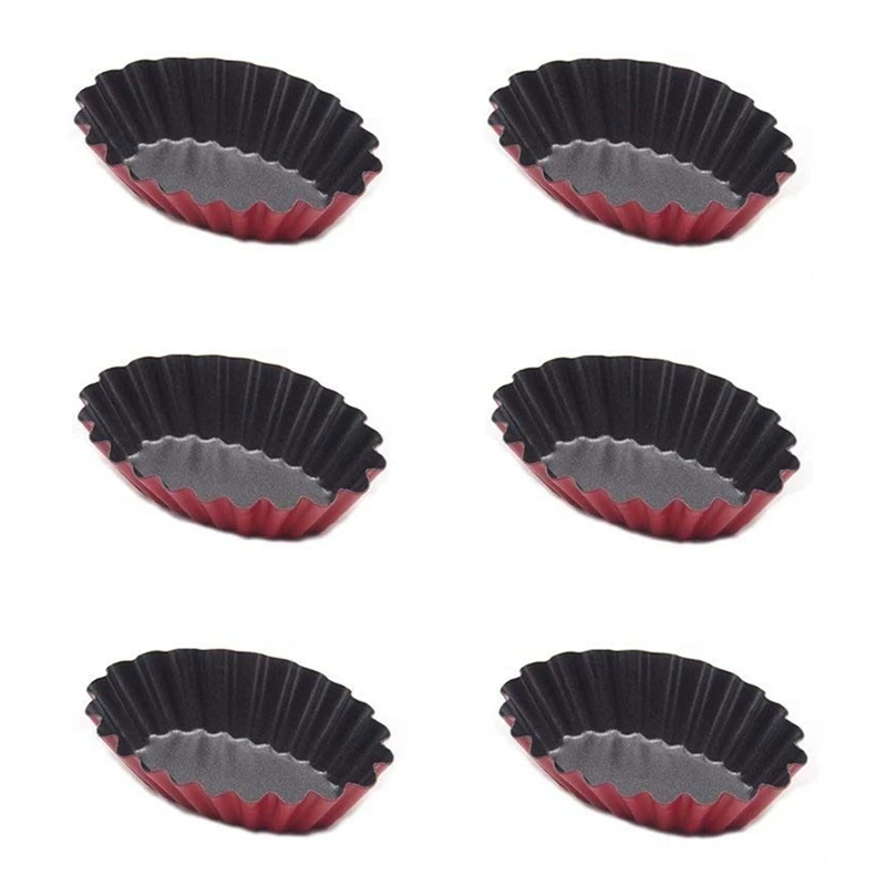 

20 Pcs Reusable Egg Tart Mold Cupcake and Muffin Baking Cup,Oval Shape Tortilere Cookie Pudding Mould Baking Tool Bakeware