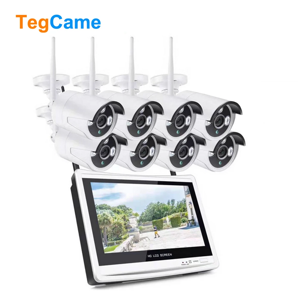 

HD 2MP Video Surveillance Kit 1080P WIFI CCTV System 12-inch Monitor NVR CCTV Camera Security System Waterproof Night Vision APP