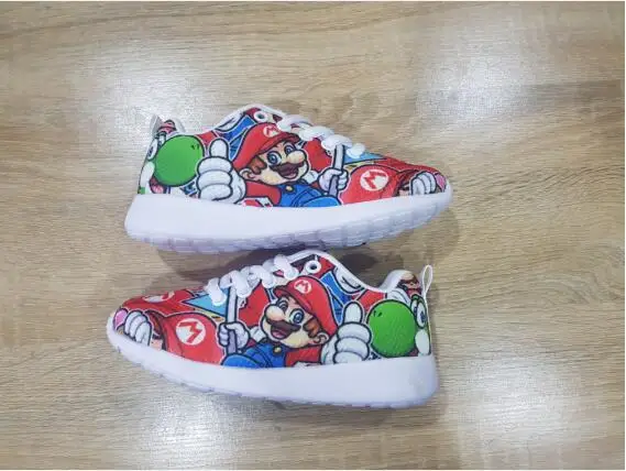 Lace-up Shoes Childrens Sonic Shoes Baby Kids Sneakers for Children Boys Girl Kids Mario Sonic Casual Flats Breath 2020 Fashion