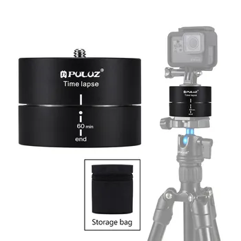 

PULUZ For Gopro/iphone Stabilizer Tripod Head Adapter Timelapse Camera Time lapse 360 Panoramic Panning Rotation 60/120 Minutes