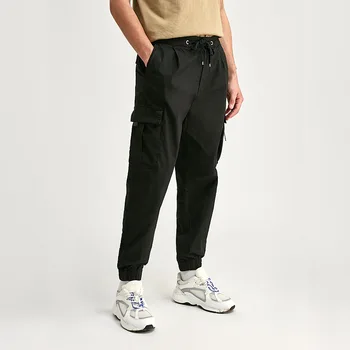 

Dongyu men's 2020 Summer new men's tooling casual pants ankle-tied multi-bag pants tactical pants