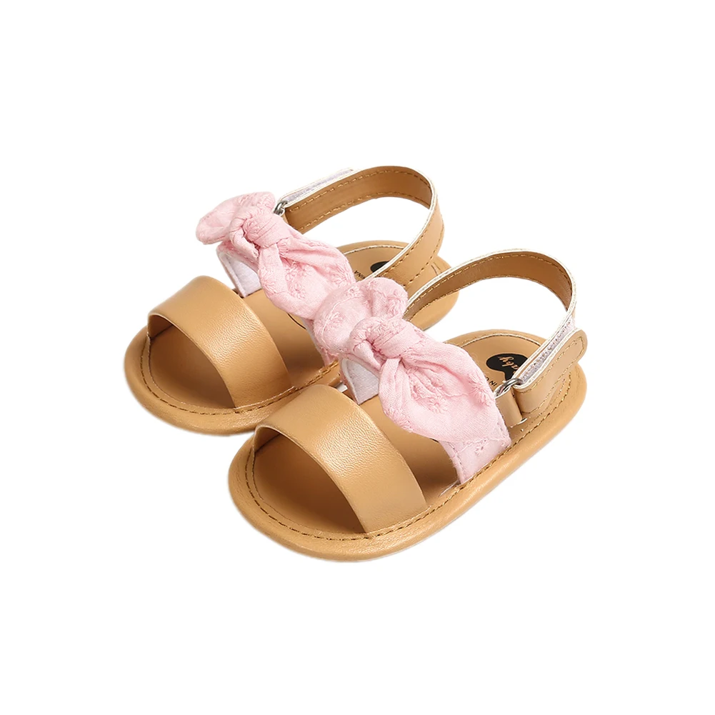 Newborn Baby Kids Girl Summer Casual Cute Bowknot Shoes Anti-Slip Soft Sole Sandals