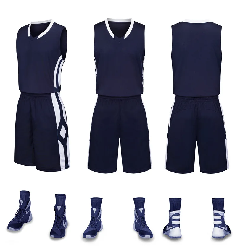 Royal blue Новинка, мужская и женская баскетбольная одежда, впитывающая пот, дышащая и быстросохнущая, может быть настроена - Цвет: Royal blue