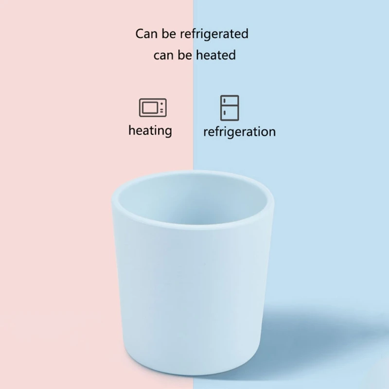 Baby Learning Drinking Cup BPA-free Heat-Resistant Silicone Snack Cup Water Mug Infant Toddler Drinkware H3CD