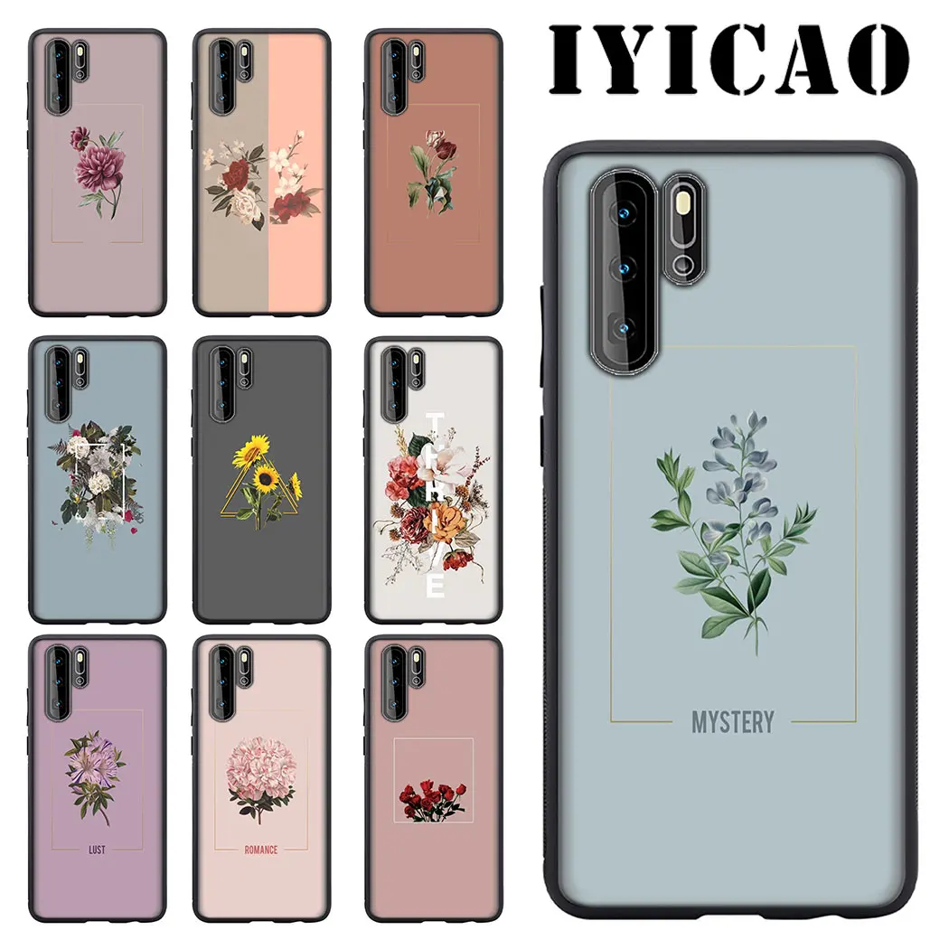 

IYICAO Flower Ball Red Yellow Rose Soft Phone Case for Huawei Y5 Y6 2017 Y6 Y7 Prime 2018 Y9 2019 Mate 10 20 Pro Lite Cover