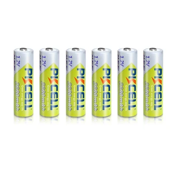 

6Pcs PKCELL AA NIMH 1.2v Rechargeable Battery aa Batteries 2300 To 2600mAh 1000times cycles For Camera Flashlight Toy