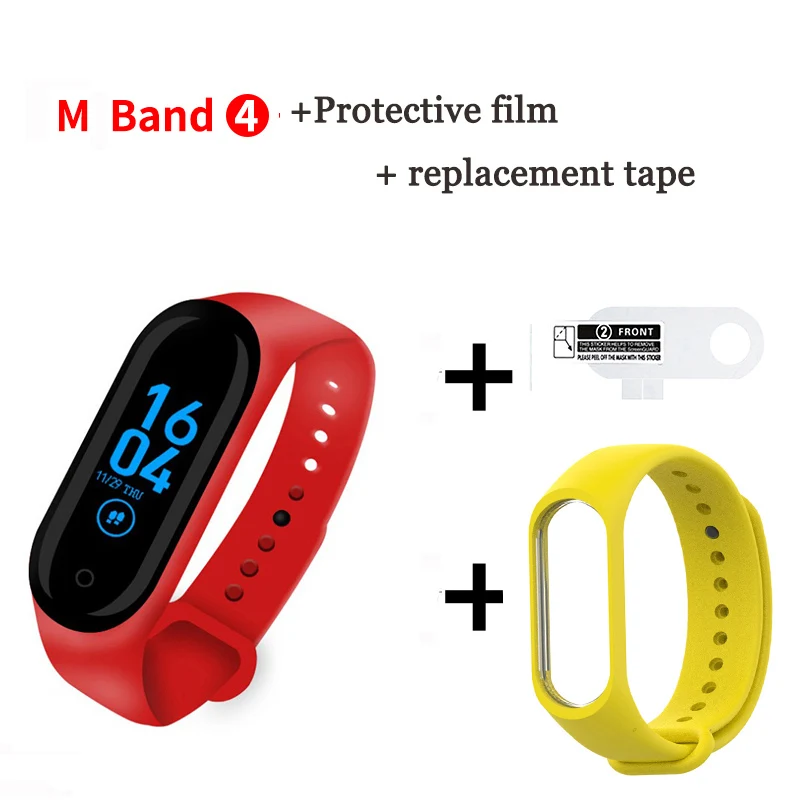 M4 New Smart Bracelet With Replacement With Smart Belt Heart Rate Activity Fitness Tracker Daily Sports Wear Wild M4 - Цвет: 19