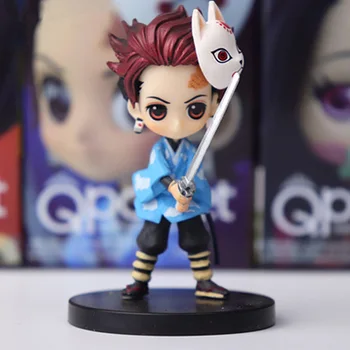 6つで１セット！鬼滅の刃ミニフィギュア 6pcs/set Demon Slayer Kimetsu no Yaiba Figure Q ver. Giyuu Inosuke Tanjirou Nezuko Zenitsu Figurine anime Action figure 5-7cm 20