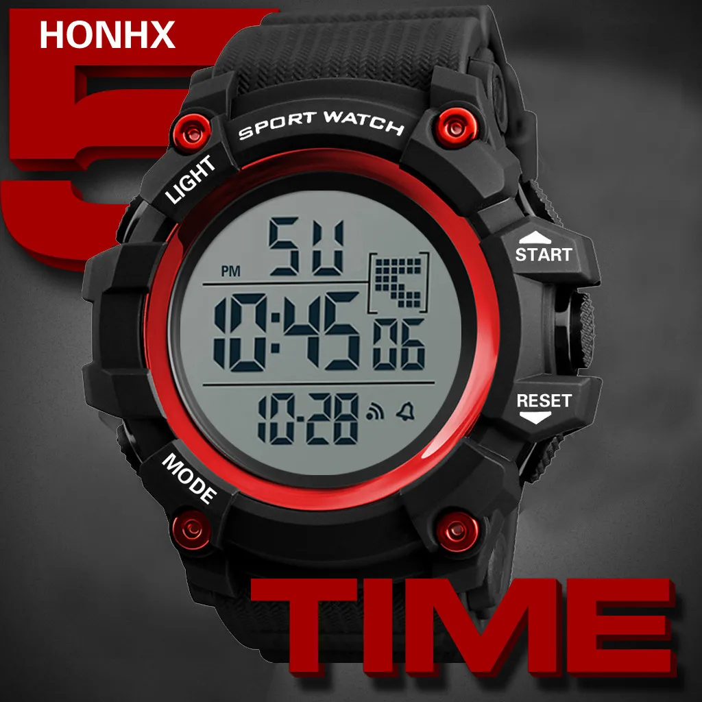 HONHX Clock Relogio Sport Watch Men Waterproof Daily Military Digital Outdoor LED Electronic Wristwatch Reloj Purchasing 40* | Наручные