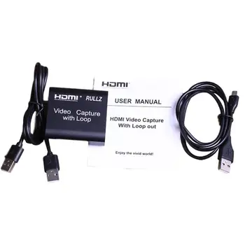 

1080P 4K HDMI Video Capture Device HDMI To USB 2.0 Video Capture Card Dongle Game Record Live Streaming Broadcast Local Loop Out