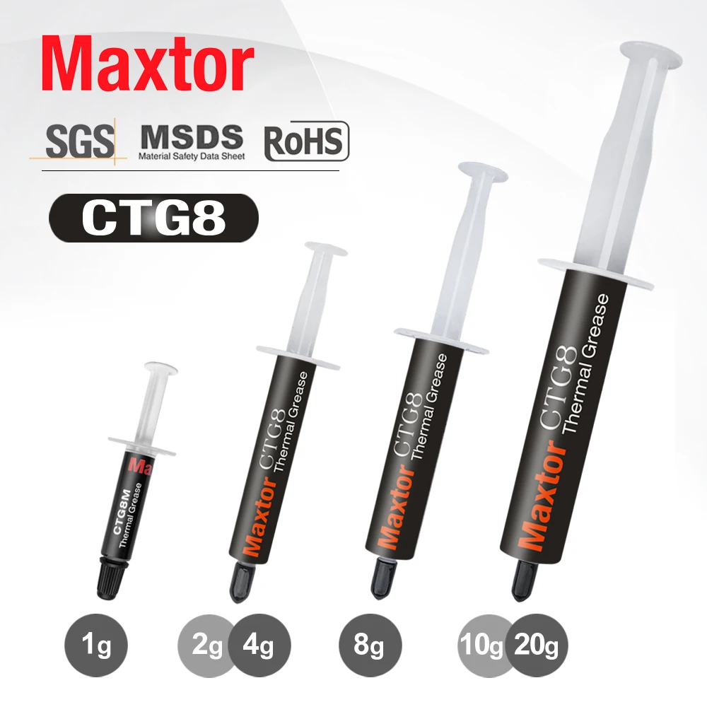 Maxtor CTG8 High Performance Thermal Paste 12.8W/m-k Laptop PC Motherboard Desktop CPU GPU Cooler Pad Phone Heat Sink  Grease