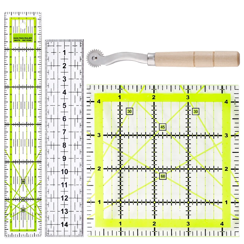 

LMDZ Sewing Ruler Set Patchwork Sewing Tools Accessories Yardstick Cutting Quilting DIY stationery drawing Ruler Measuring Kit