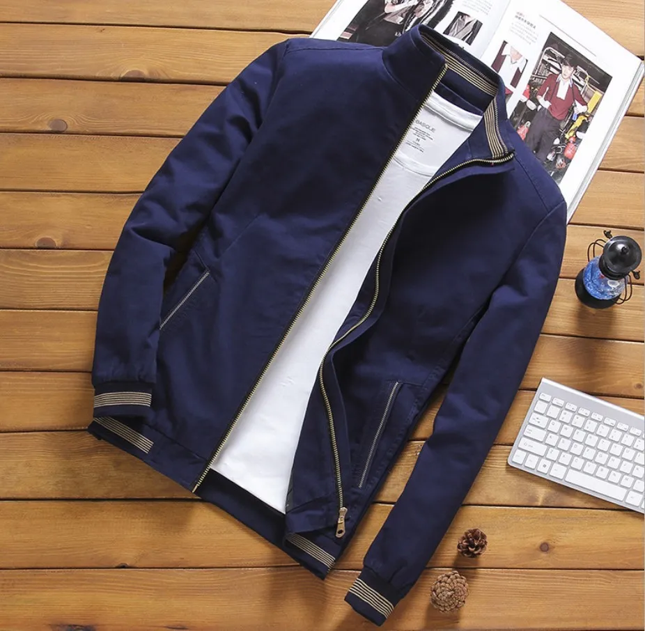 Мужская одежда зима стиль Мужская куртка плюс бархат стиральная Slim Fit Стенд воротник молодежное пальто прямые