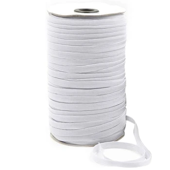

5mm Width Flat Elastic Bands Elastic Cord Stretch String Rope Earloop Sewing String for DIY Craft Clothes Mask Making 144 Yards,