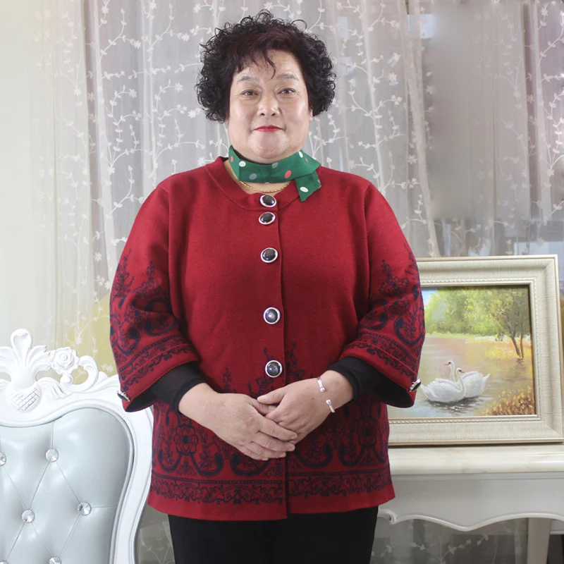 Чистая шерсть свитер большого размера PJ577