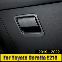 

For Toyota Corolla 2019 2020 2021 2022 E210 Stainless Car Copilot Storage Glove Box Handle Handrail Frame Cover Trim Stickers