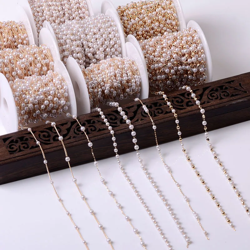 

1 meter Multiple Styles Pearl Copper Necklace Chain Handmade High Quality Accessories for Jewelry Making Components Crafts DIY