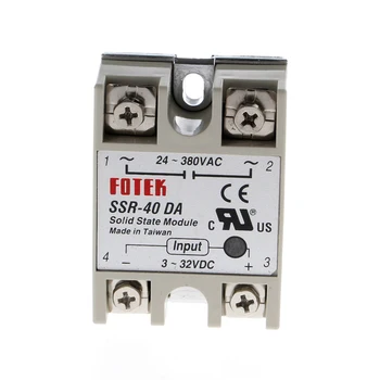 

SSR - 40DA 24V-380V 40A 3-32V DC-AC Solid State Relay Module New