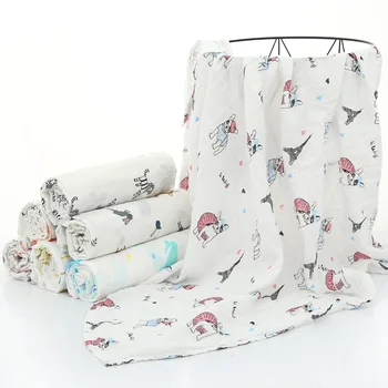 

120x110cm Baby Blankets Newborn Cocoon 100% Cotton Baby Muslin Swaddle Blanket Sleep Sack Bedding
