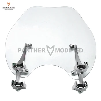 

Detachable Motorcycle PC Clear Windscreen Moto Front Windshield Wind Shield Screen Kit case for HD Harley Sportster XL883 1200