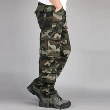  Camouflage Pants Men Casual Camo Cargo Trousers Hip Hop Joggers Streetwear Pantalon Homme Multi-pocket Military Tactical Pants 