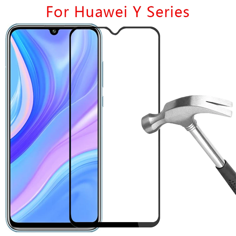 Закаленное стекло для huawei y5p y6p y7p y8p y6s y8s y9s 2020 y5 lite y6 y7 y9 prime pro 2019 2018 защитный чехол