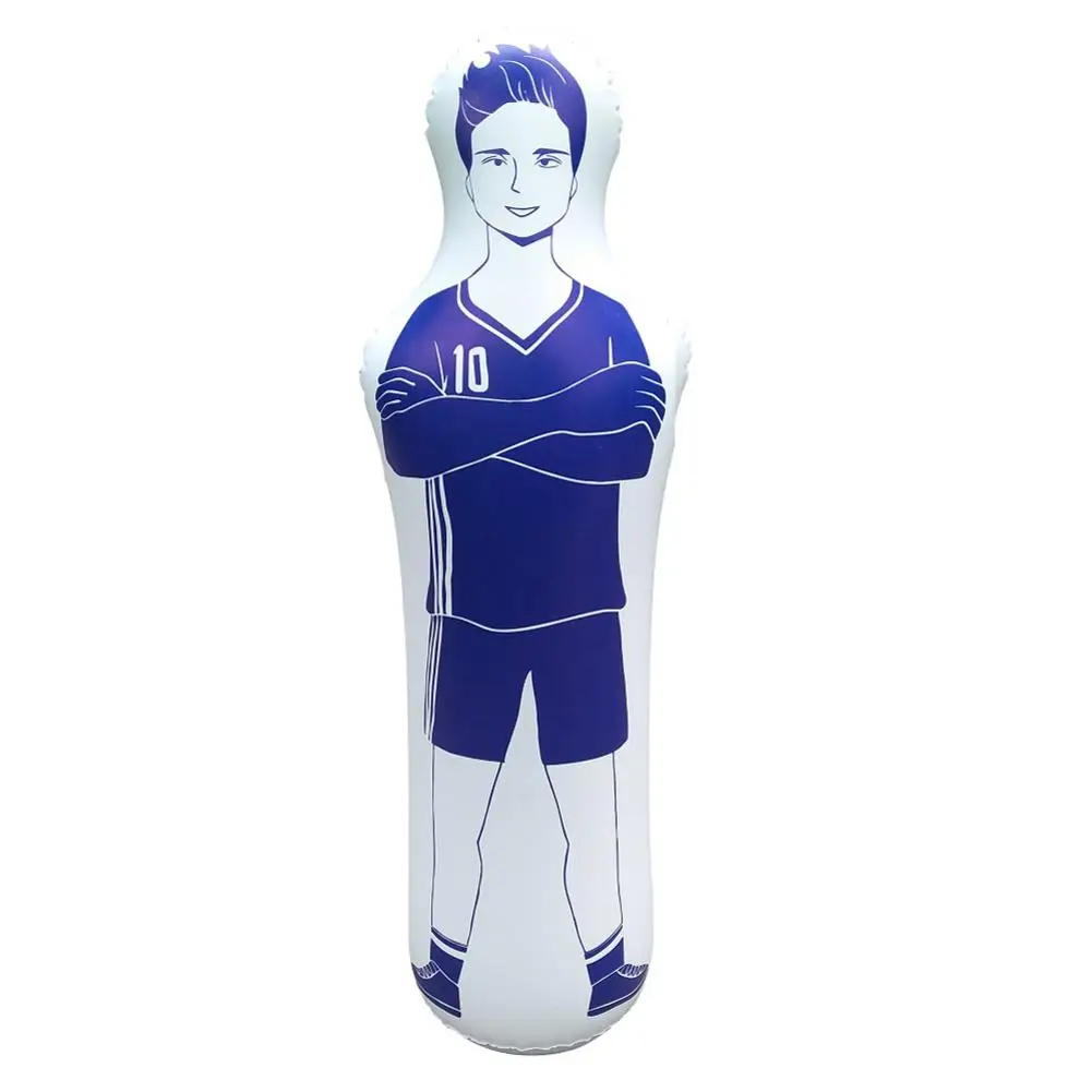 160 см для взрослых надувной футбольный тренировочный держатель для ворот стакан воздушный футбольный поезд манекен инструмент ПВХ надувной тумблер настенный футбол - Цвет: Синий