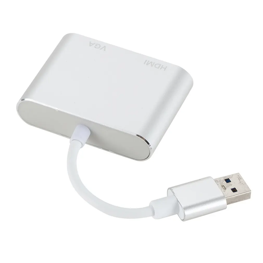  USB3.0 a HDMI Vga 4K HD 1080P Multi-Display 2-in-1 USB per convertitore di HDMI Audio Video Cable P