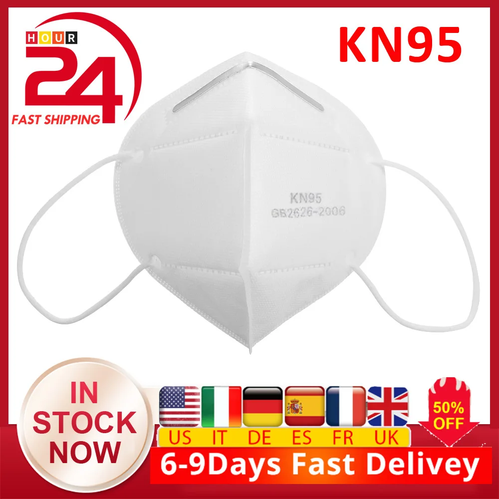 

cz us stock 1-20pcs KN95 Disposable Mouth Mask Unisex Dust-proof Non-woven Face Masks Anti Pollution Mouth Mask as KF94 FFP2