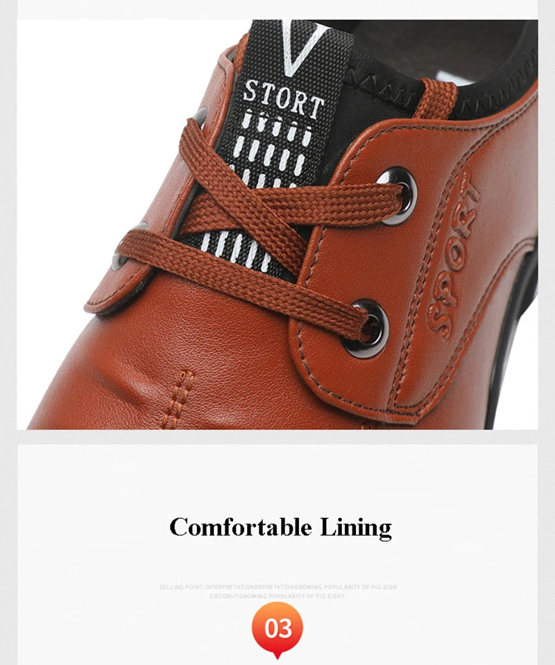 Merkmak New Autumn Men Leather Casual Shoes Classic Lace-up Business Flats Fashion British Style Increasing Shoes Big Size
